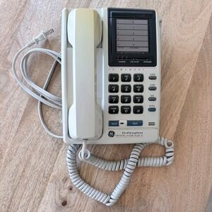 Vintage GE Cordless Phone Crystal Clear Plus + White Model 2-9630A 90s Landline